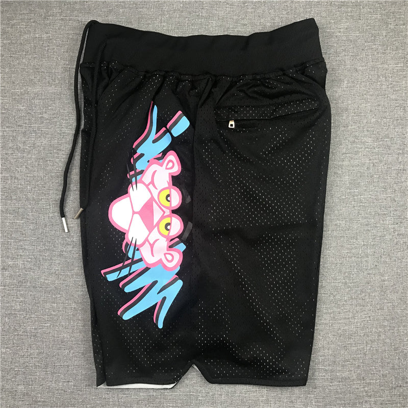 Men's Miami Heat Pink Panther Black Basketball Shorts