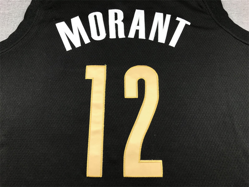 Men's Memphis Grizzlies Ja Morant #12 Black 2023/24 Swingman Jersey - City Edition