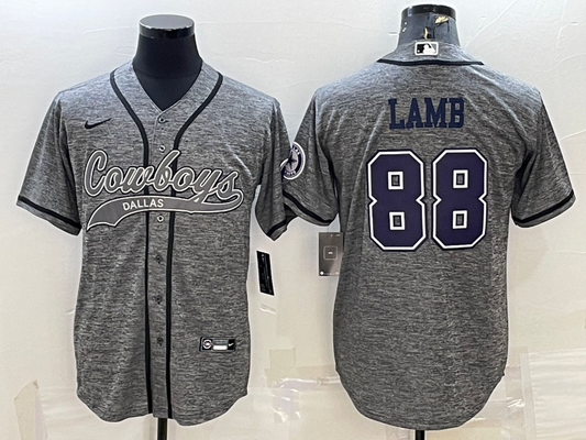 Men's Dallas Cowboys CeeDee Lamb #88 Gray Player Jersey Joint Edition