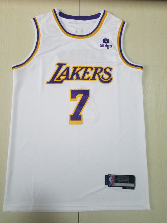 Men's Los Angeles Lakers Carmelo Anthony #7 White Fast Break Replica Jersey