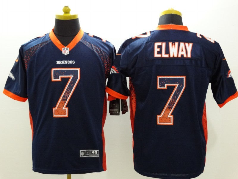 Men's Denver Broncos John Elway #7 Navy Game Jersey