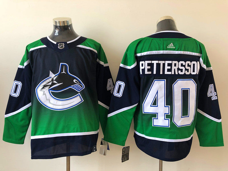 Men's Vancouver Canucks Elias Pettersson #40 Black Breakaway Player Jersey