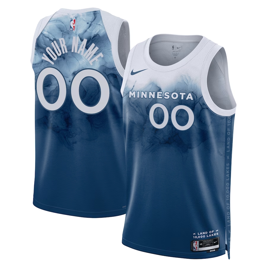 Men's Minnesota Timberwolves Blue 2023/24 Custom Swingman Jersey - City Edition