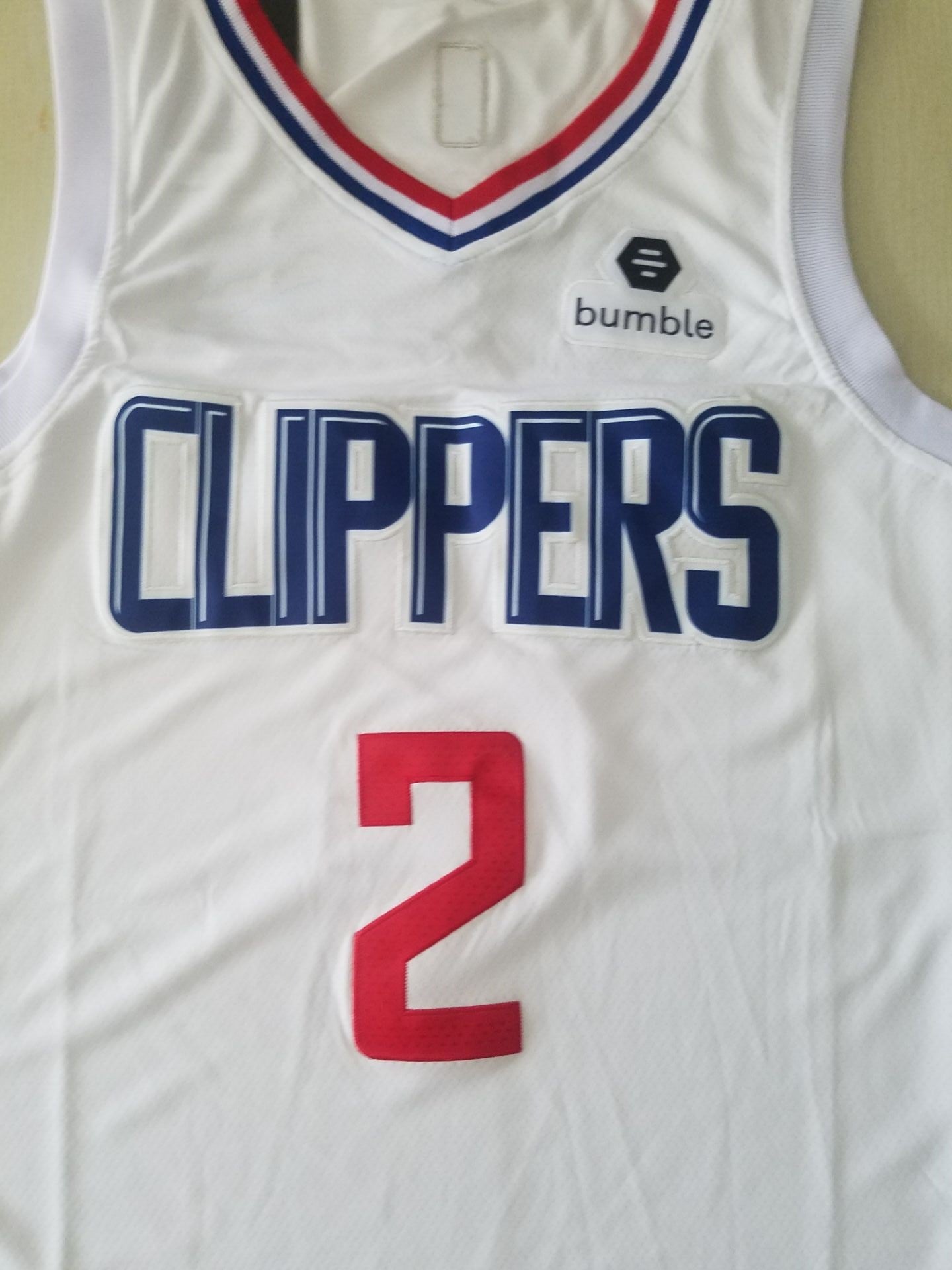 Men's LA Clippers Kawhi Leonard #2 NBA White Player Jersey