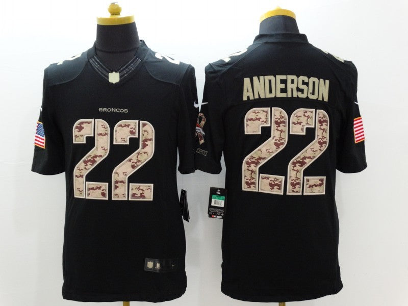 Men's Denver Broncos C.J. Anderson #22 Black Game Player Jersey