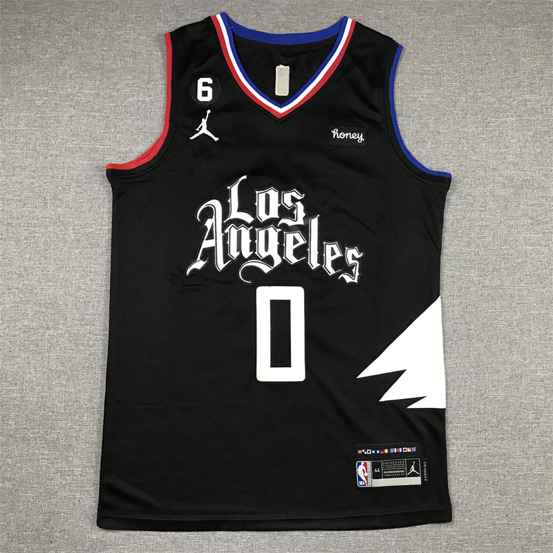 Men's LA Clippers Russell Westbrook Jordan Brand Black 2022/23 Statement Edition Swingman Jersey