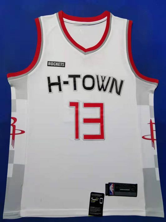 Men's Houston Rockets James Harden #13 NBA White City Edition Swingman Jersey