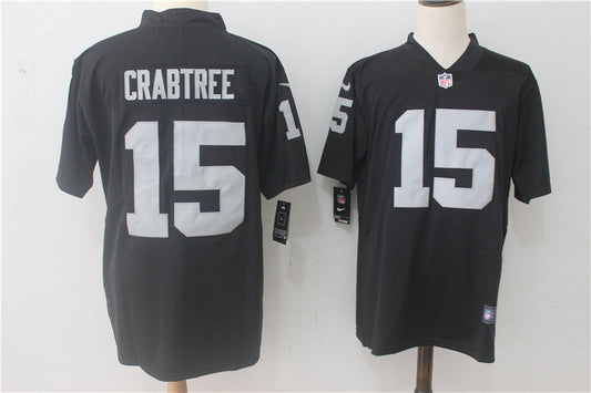 Men's Las Vegas Raiders Michael Crabtree #15 Black Game Player Jersey