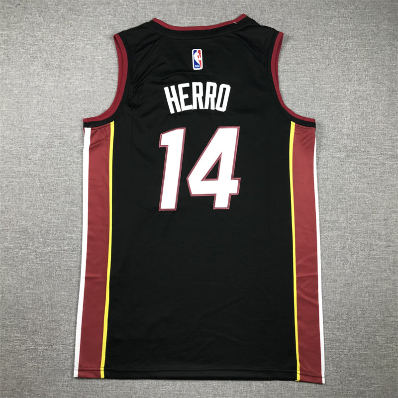 Men's Miami Heat Tyler Herro #14 Black 2022/23 Fast Break Replica Jersey - Icon Edition