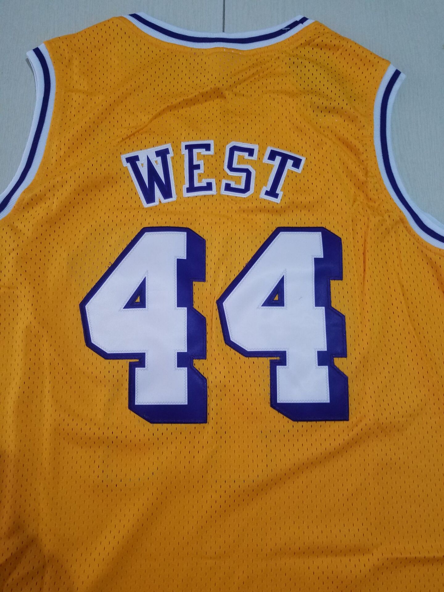 Men's Los Angeles Lakers Jerry West Gold Big & Tall Hardwood Classics Jersey