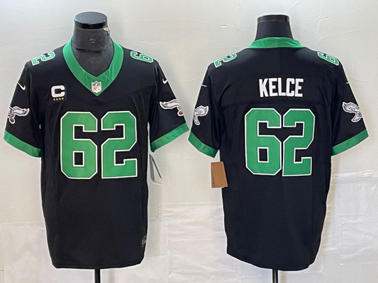 Men's Philadelphia Eagles Jason Kelce #62 Black Game Player Jersey