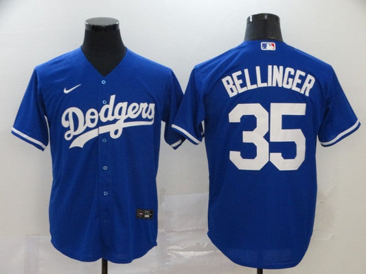 Men's Los Angeles Dodgers Cody Bellinger #35 Blue Replica Baseball Jersey