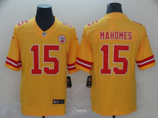 Men's Kansas City Chiefs Patrick Mahomes Yellow Player Game Jersey