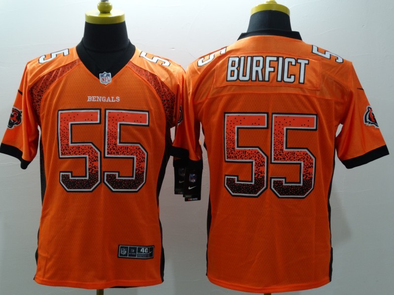 Men's Cincinnati Bengals Vontaze Burfict #55 Orange Game Jersey