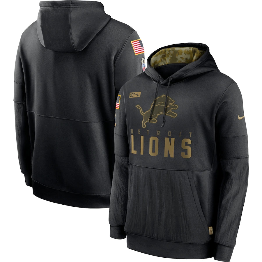 Men's Detroit Lions NFL 2020 Salute to Service Hoodie Black