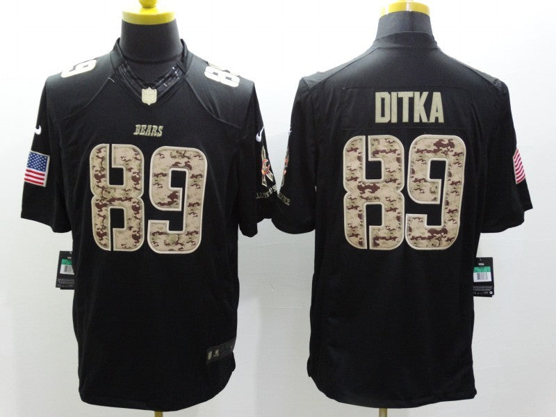 Men's Chicago Bears Mike Ditka #89 Black Game Player Jersey