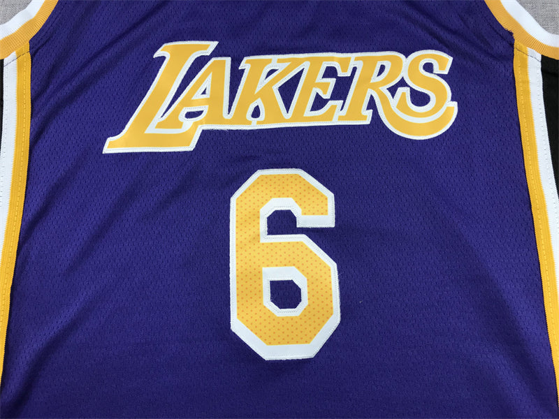 Men's Los Angeles Lakers LeBron James #6 Purple 2022/23 Swingman Player Jersey