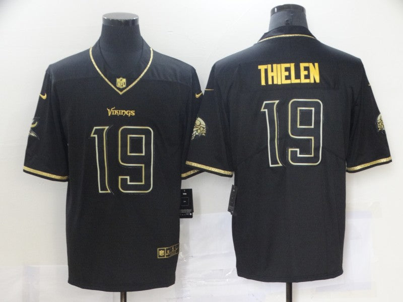 Men's Minnesota Vikings Adam Thielen #19 Black Player Game Jersey