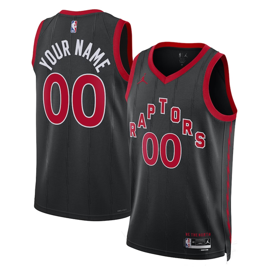 Men's Toronto Raptors Black 2022/23 Swingman Custom Jersey - Statement Edition