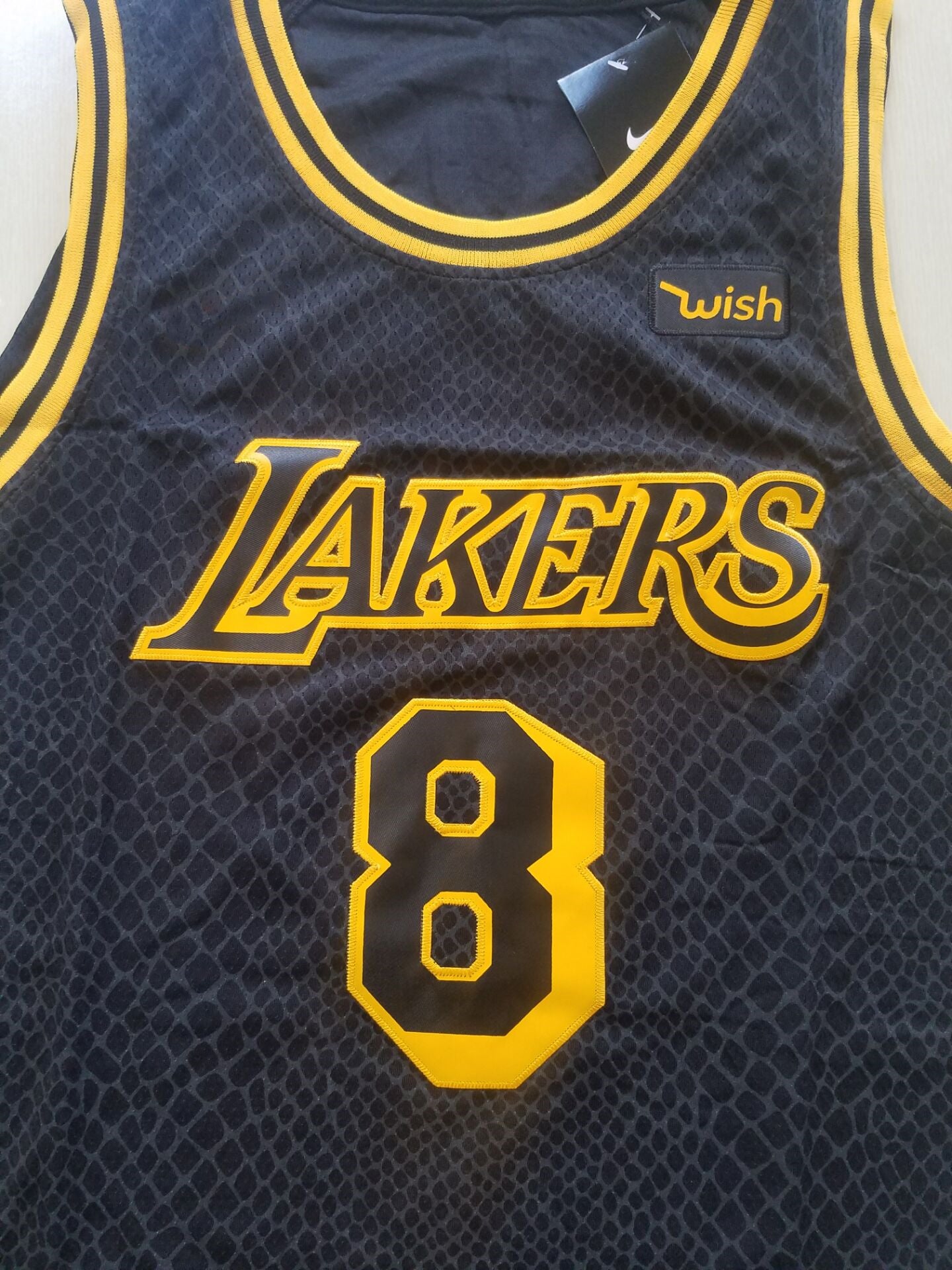 Men's Los Angeles Lakers Kobe Bryant #8 Black Swingman Player Jersey