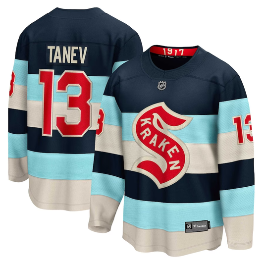 Men's Seattle Kraken Brandon Tanev #13 Deep Sea Blue 2024 NHL Winter Classic Breakaway Player Jersey