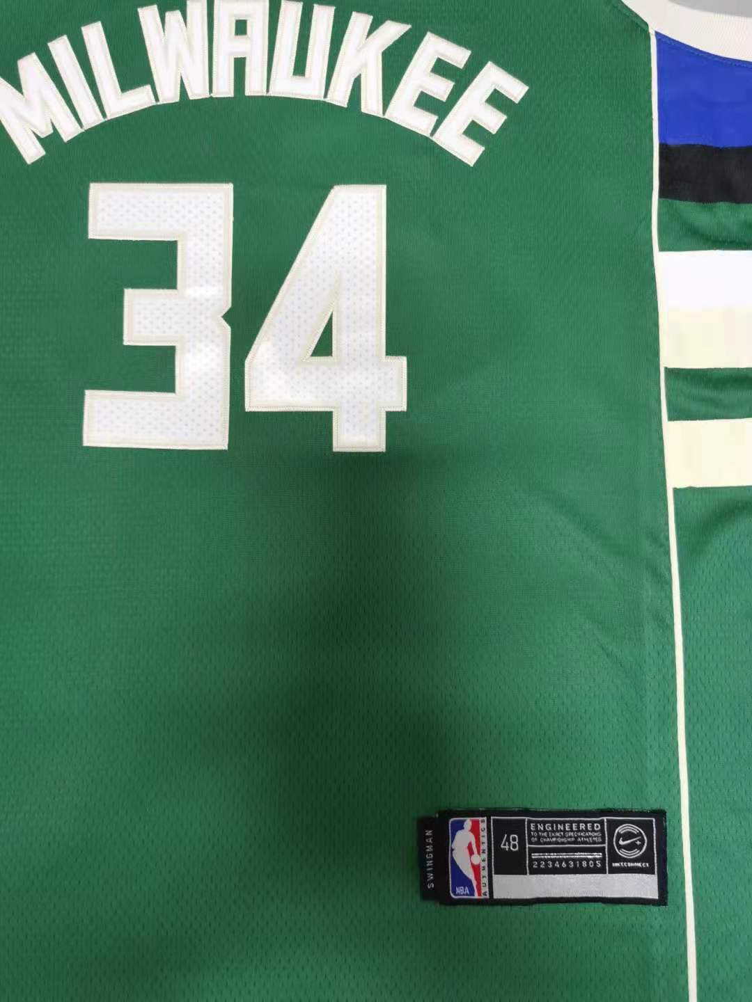 Men's Milwaukee Bucks Giannis Antetokounmpo #34 Green Player Jersey