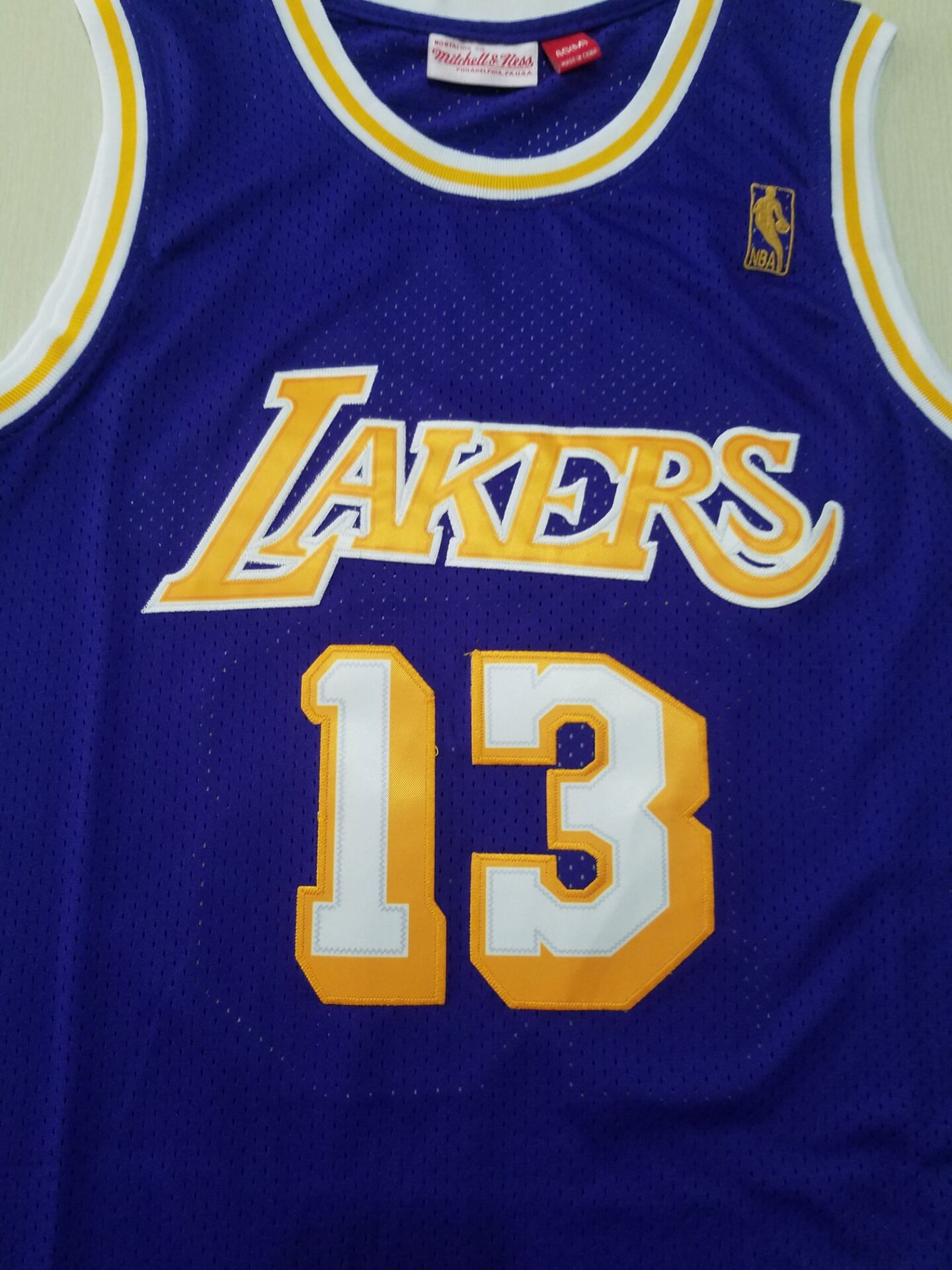 Men's Los Angeles Lakers Wilt Chamberlain #13 NBA Swingman Jersey - Retro Purple