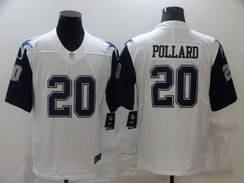 Men's Dallas Cowboys Tony Pollard #20 White Game Jersey