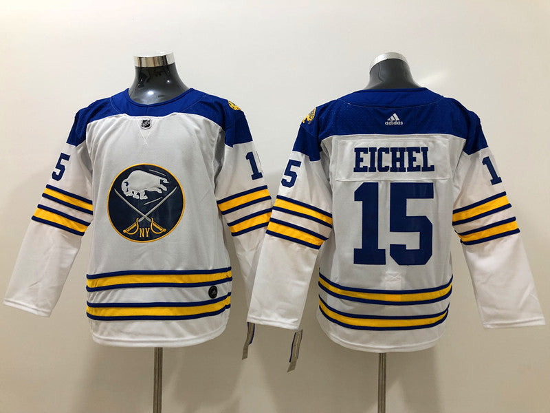 Men's Buffalo Sabres Jack eichel #15 White Replica Player Jersey