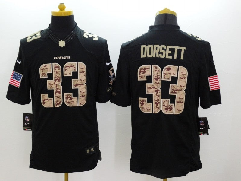 Men's Dallas Cowboys Tony Dorsett #33 Black Game Player Jersey