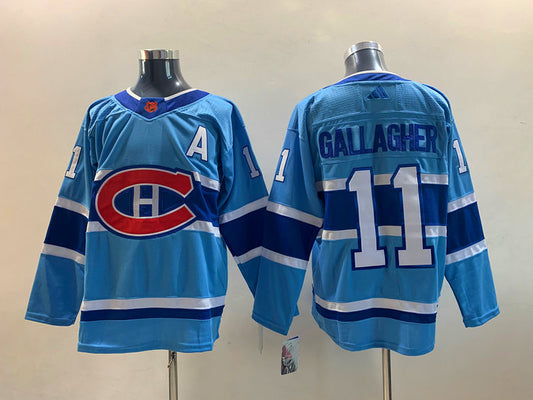 Men's Montreal Canadiens Brendan Gallagher #11 Blue Player Jersey