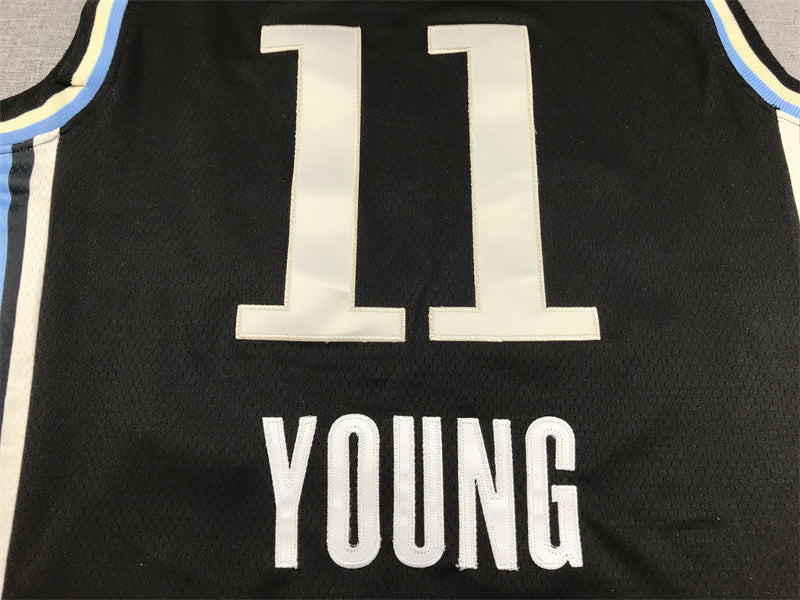 Men's Atlanta Hawks Trae Young #11 Black 2023/24 Swingman Jersey - City Edition