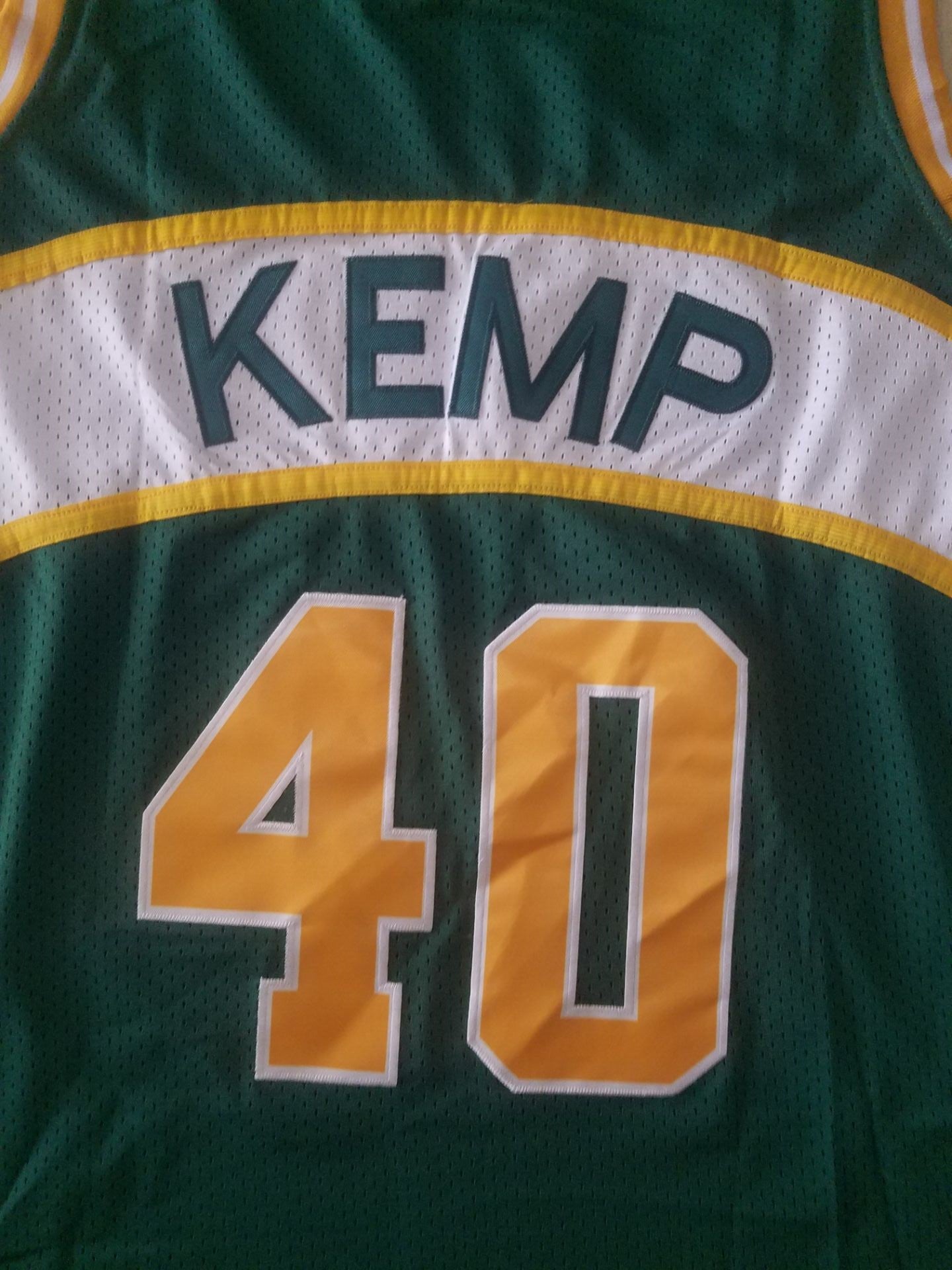 Men's Seattle SuperSonics Shawn Kemp Green Hardwood Classics Swingman Jersey