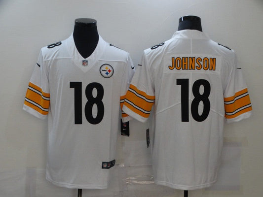 Men's Pittsburgh Steelers Diontae Johnson #18 White Game Jersey