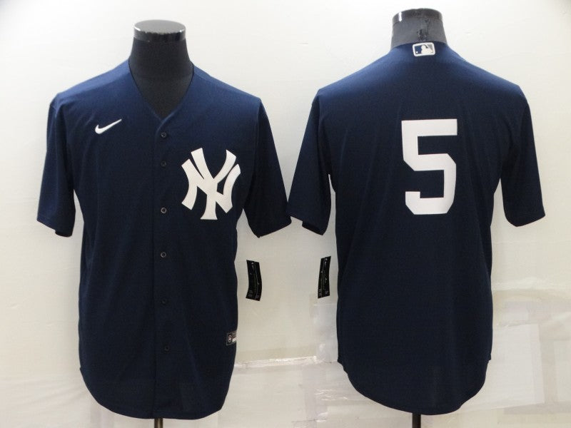 Men's New York Yankees Joe DiMaggio #5 Navy Replica Player Name Jersey