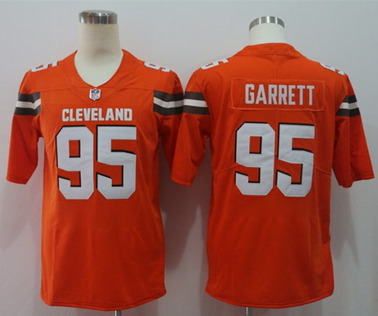 Men's Cleveland Browns Myles Garrett #95 Orange Game Player Jersey