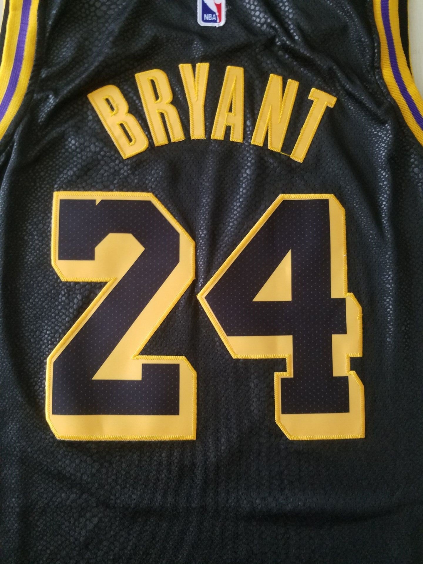 Los Angeles Lakers Kobe Bryant Black Mamba City Edition Swingman Jersey Black