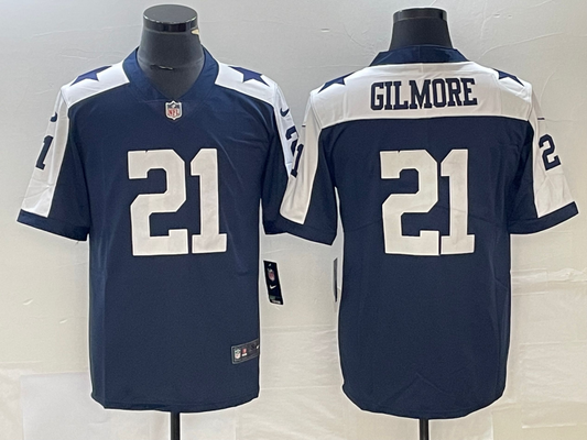 Men's Dallas Cowboys Stephon Gilmore #21 Navy Player Jersey