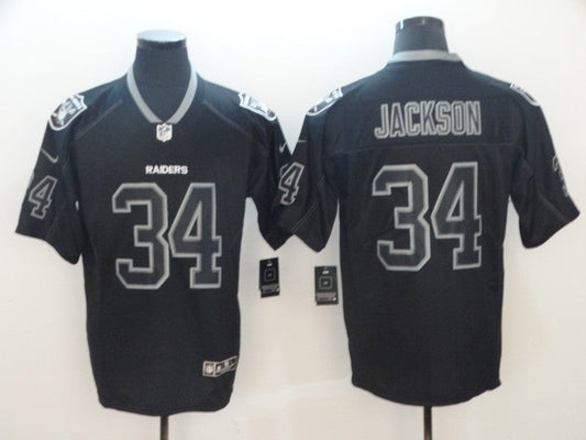 Men's Las Vegas Raiders Bo Jackson #34 Black Team Game Jersey