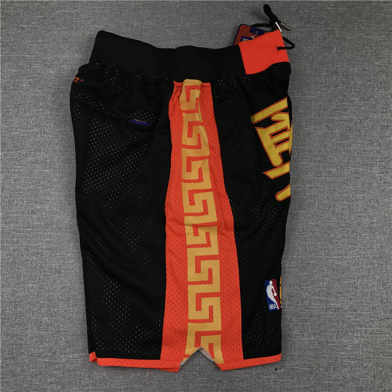 Men's Golden State Warriors Black Chinese Edition Basketball Shorts