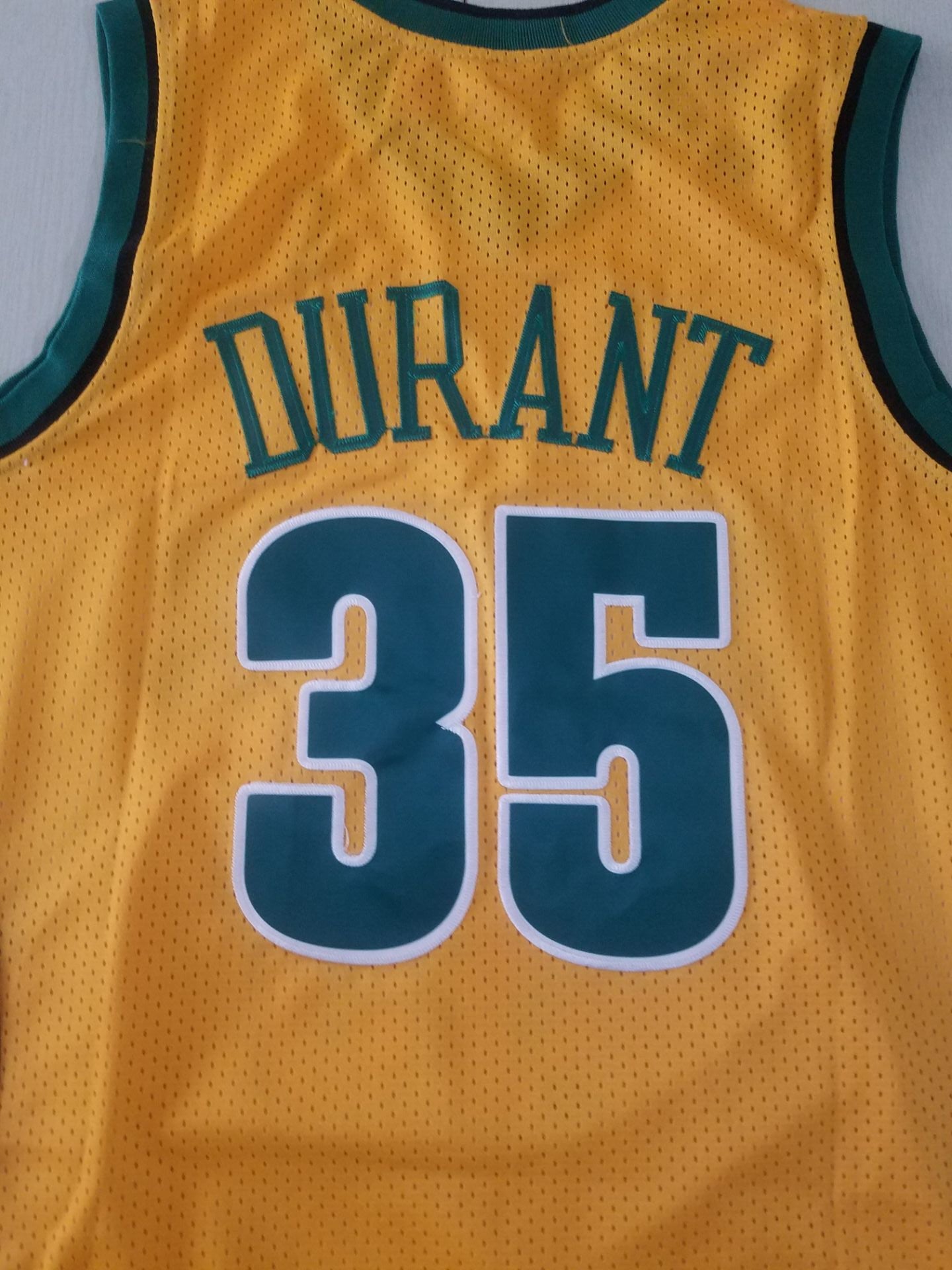 Men's Seattle SuperSonics Kevin Durant 2007-08 Yellow Hardwood Classics Swingman Jersey