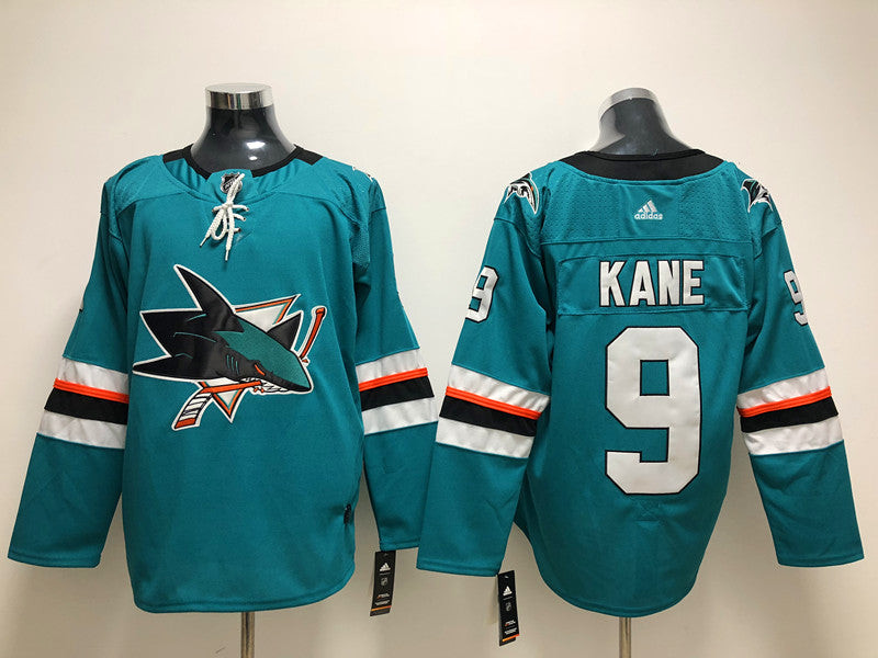 Men's San Jose Sharks Evander Kane #9 Teal Home Breakaway Player Jersey