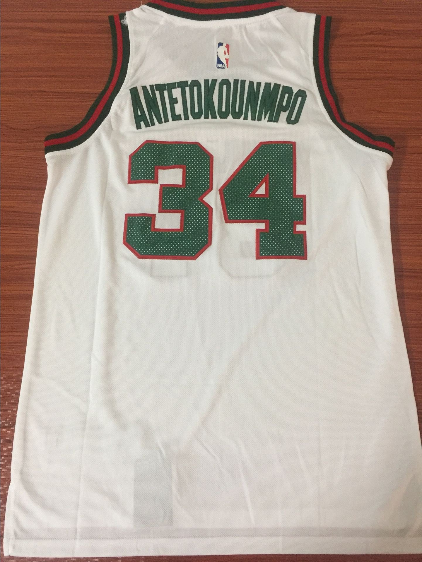 Men's Milwaukee Bucks Giannis Antetokounmpo #34 NBA Jersey - Retro White