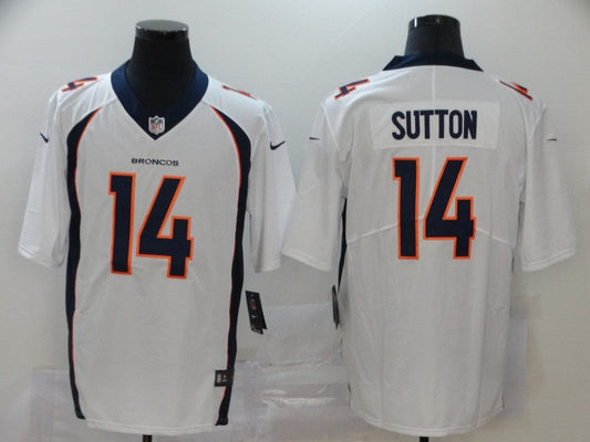 Men's Denver Broncos Courtland Sutton #14 White Game Jersey