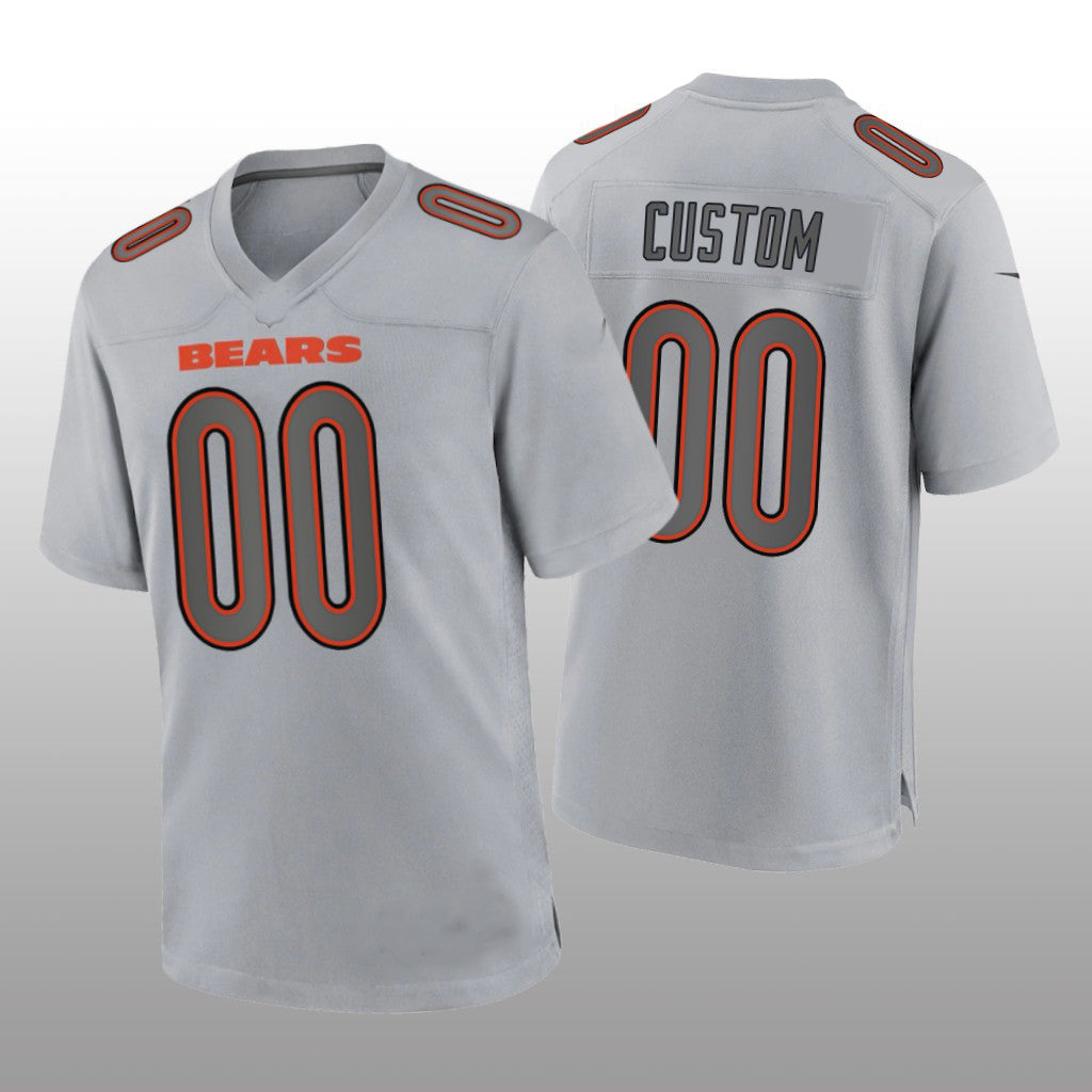 Custom Chicago Bears Custom Gray Atmosphere Game Jersey Stitched American Football Jerseys