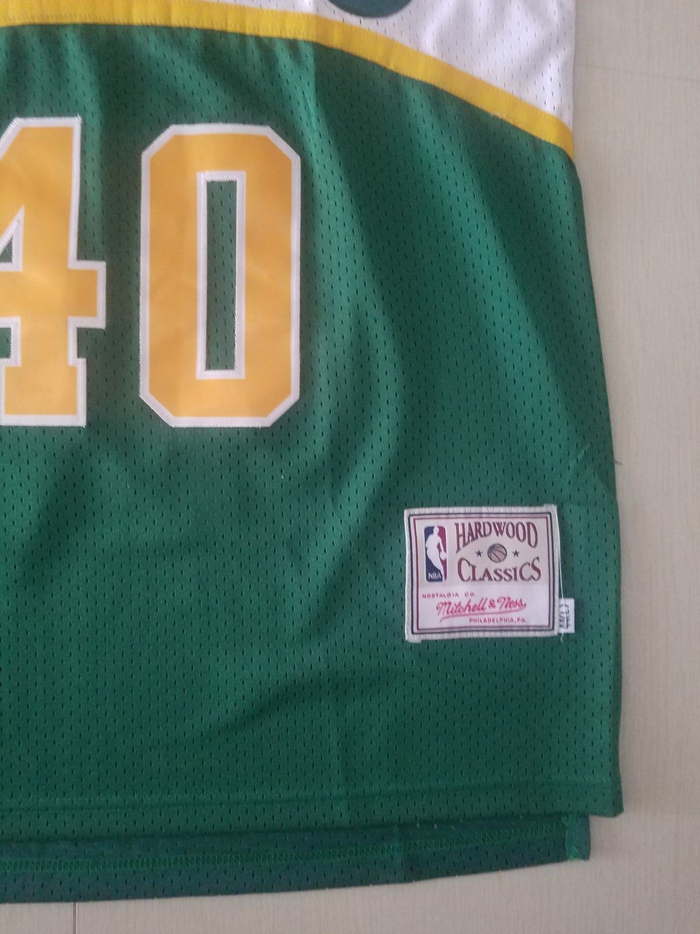 Men's Seattle SuperSonics Shawn Kemp Green Hardwood Classics Swingman Jersey