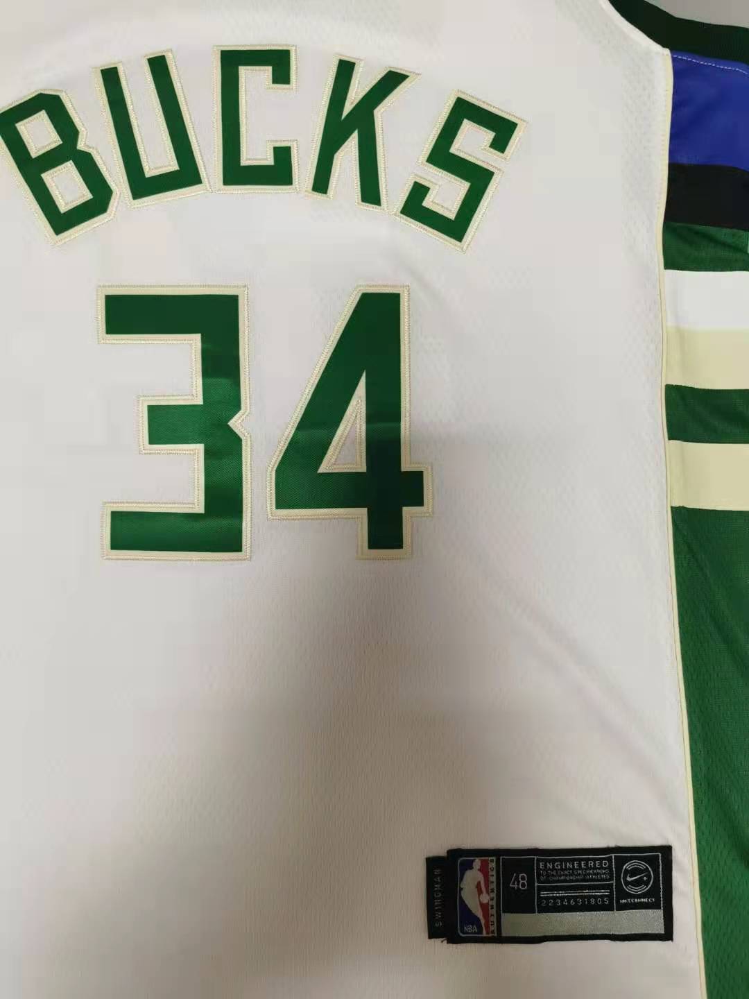 Men's Milwaukee Bucks Giannis Antetokounmpo #34 NBA White Player Jersey