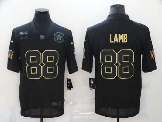 Men's Dallas Cowboys #88 CeeDee Lamb Black Player Game Jersey