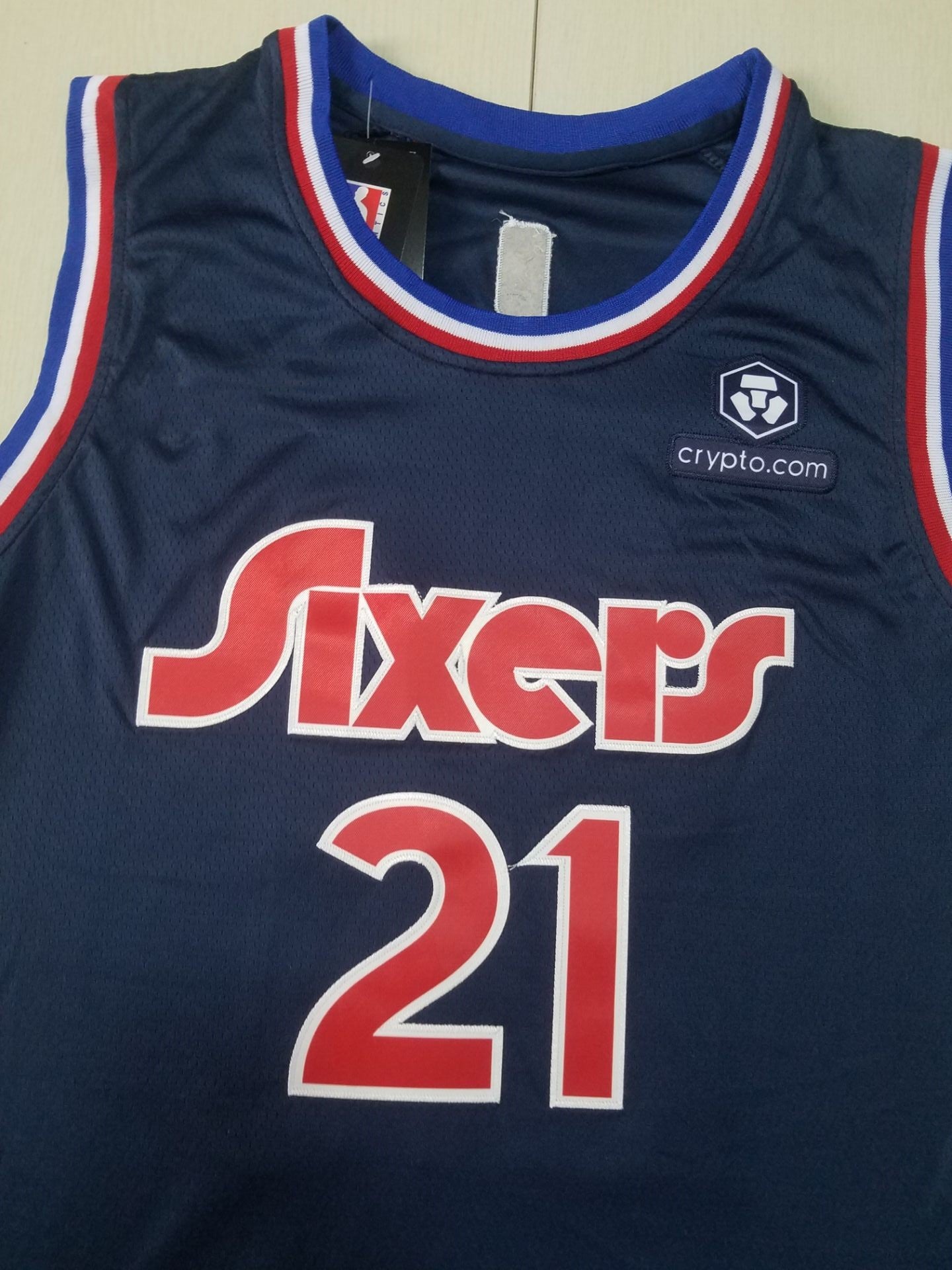 Men's Philadelphia 76ers Joel Embiid Navy 2021/22 Swingman Jersey - City Edition