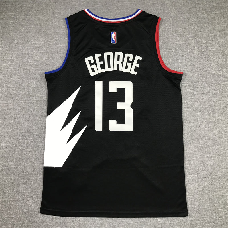 Men's LA Clippers Paul George Jordan Brand Black 2022/23 Statement Edition Swingman Jersey